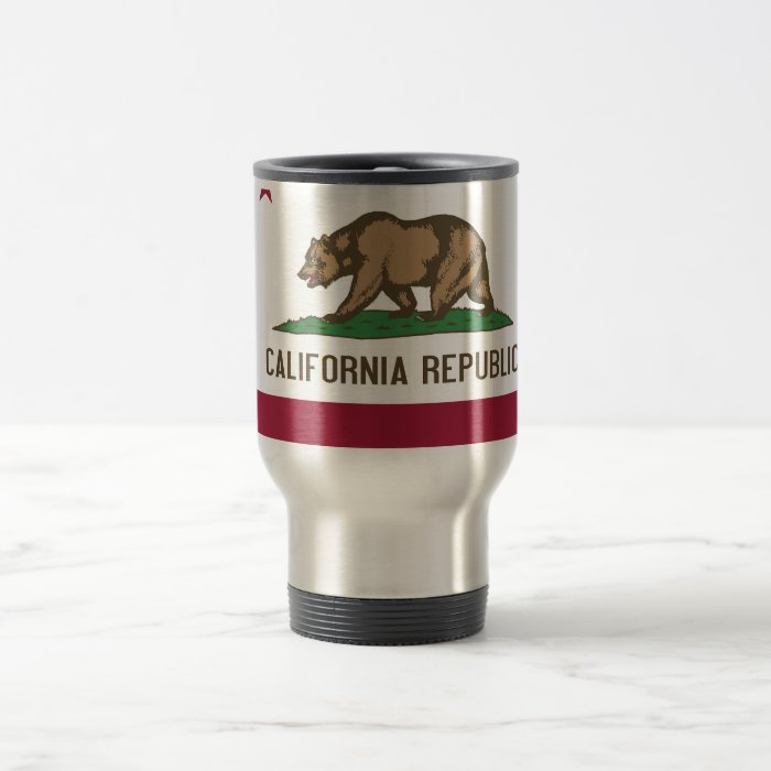 Travel Mug with Flag of  California State   USA