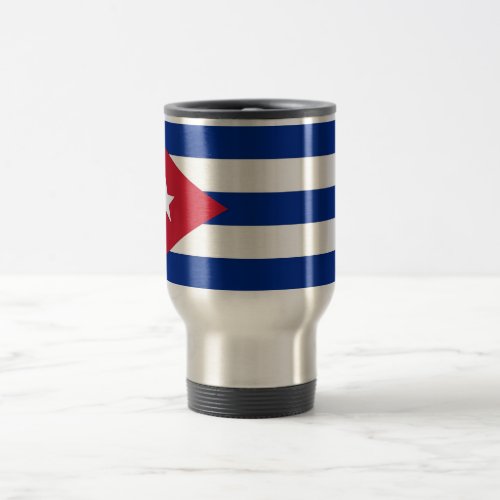 Travel Mug with Flag of Cuba
