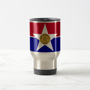 Travel Mug with Flag of Dallas, Texas, USA