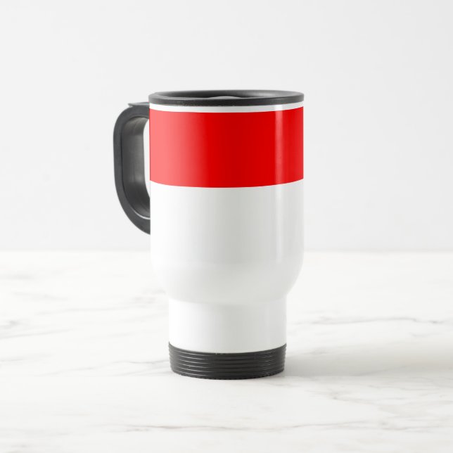 Travel Mug with Flag of Indonesia (Front Left)