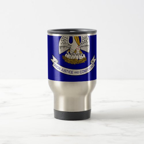 Travel Mug with Flag of Louisiana State _ USA