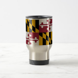 Travel Mug with Flag of Maryland State - USA