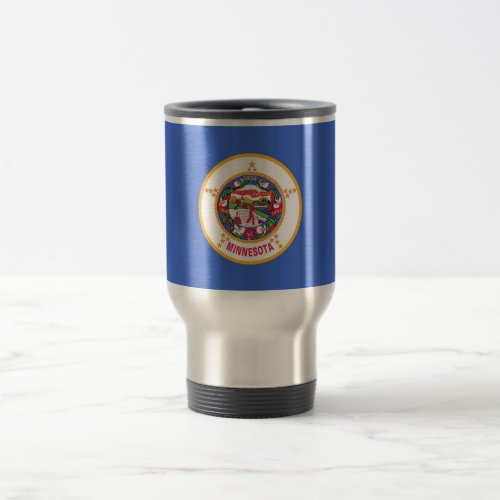 Travel Mug with Flag of Minnesota State _ USA