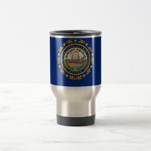 Travel Mug with Flag of  New Hampshire State _ USA