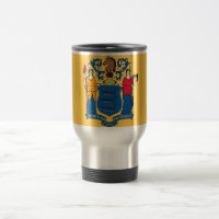 Travel Mug with Flag of New Jersey State - USA