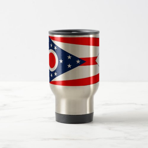 Travel Mug with Flag of Ohio State _ USA