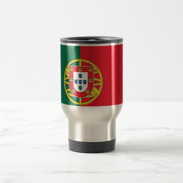 Travel Mug with Flag of Portugal (Center)