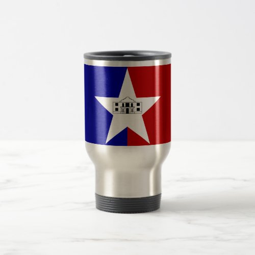 Travel Mug with Flag of San Antonio Texas USA