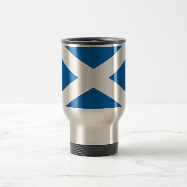 Travel Mug with Flag of Scotland (Center)
