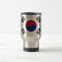 Travel Mug with Flag of South Korea