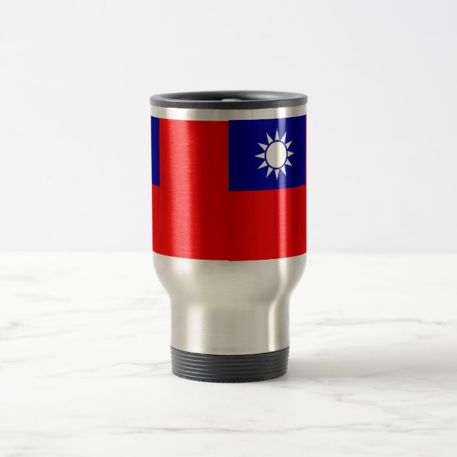 Travel Mug with Flag of Taiwan (Center)