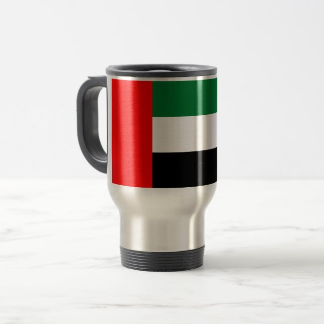 Travel Mug with Flag of United Arab Emirates (Front Left)