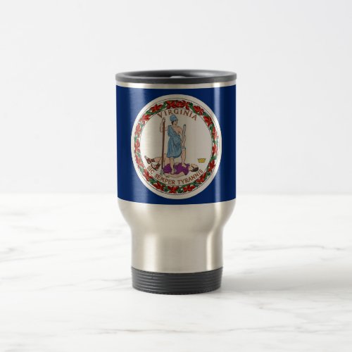 Travel Mug with Flag of  Virginia State _ USA