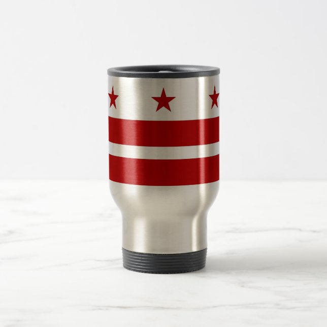 Travel Mug with Flag of  Washington DC- USA (Center)
