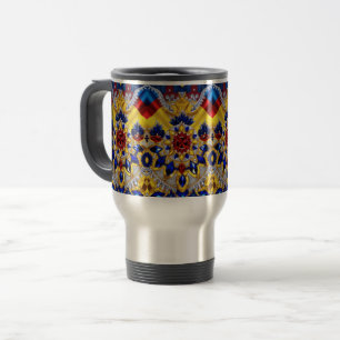 Travel Mug with Romanian Colors Design