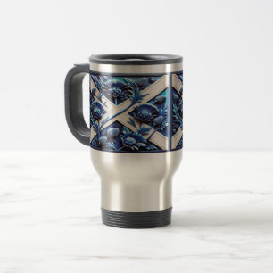 Travel Mug with Scottish Thistles Design