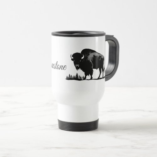 Travel Mug_Yellowstone Buffalo Travel Mug
