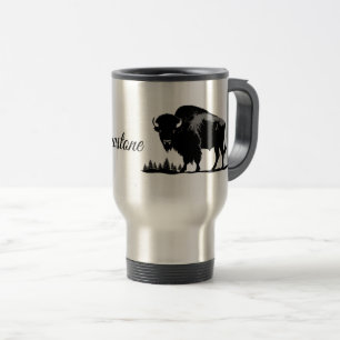Travel Mug-Yellowstone Buffalo Travel Mug
