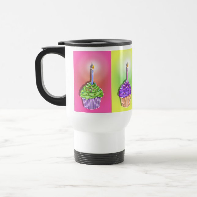 Travel Mugs - Birthday Cupcakes (Left)