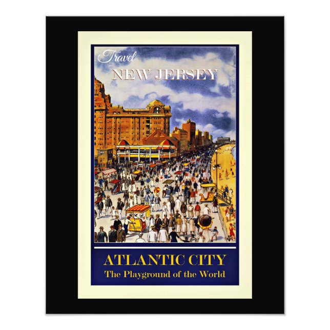 Travel New Jersey, Atlantic City, Photo Print (Front)