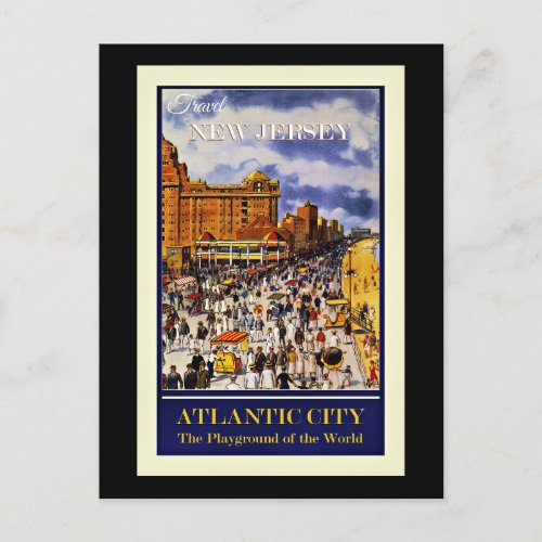 Travel New Jersey Atlantic City Postcard