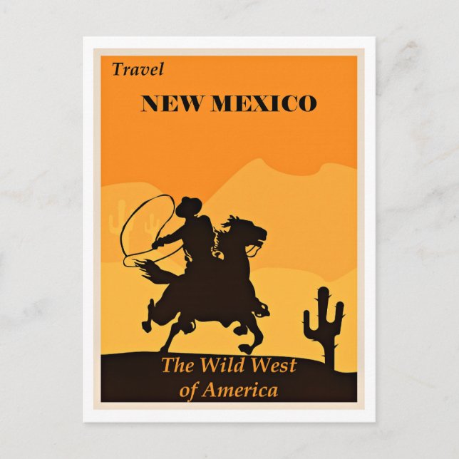 Travel New Mexico, vintage, Postcard (Front)