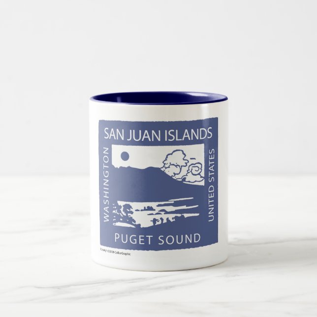 TRAVEL-Northwest-San Juan Islands Two-Tone Coffee Mug (Center)
