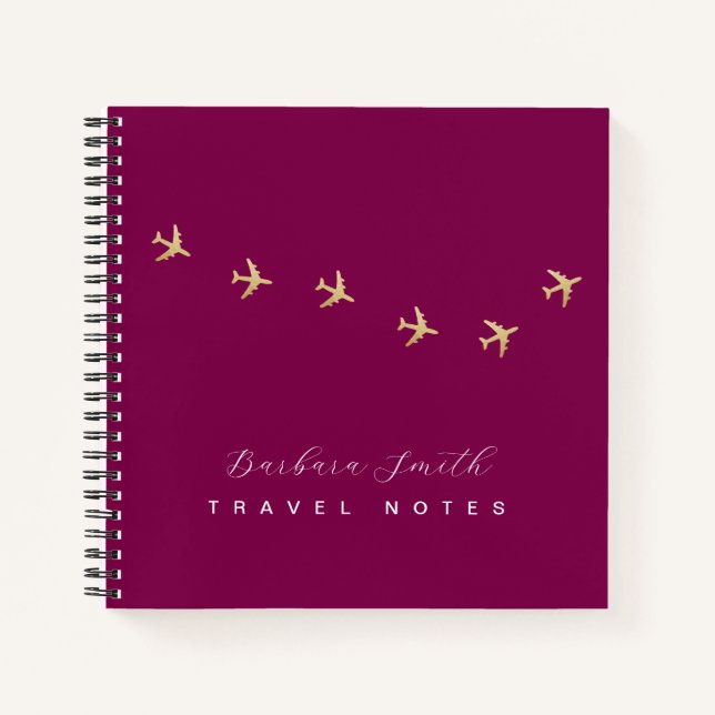 Travel Notes Wine Notebook (Front)
