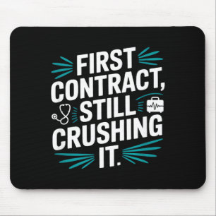 Travel nurse life overtime tales mouse pad