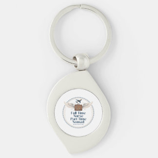 Travel Nurse Logo Print with Wings and Stethoscope Keychain