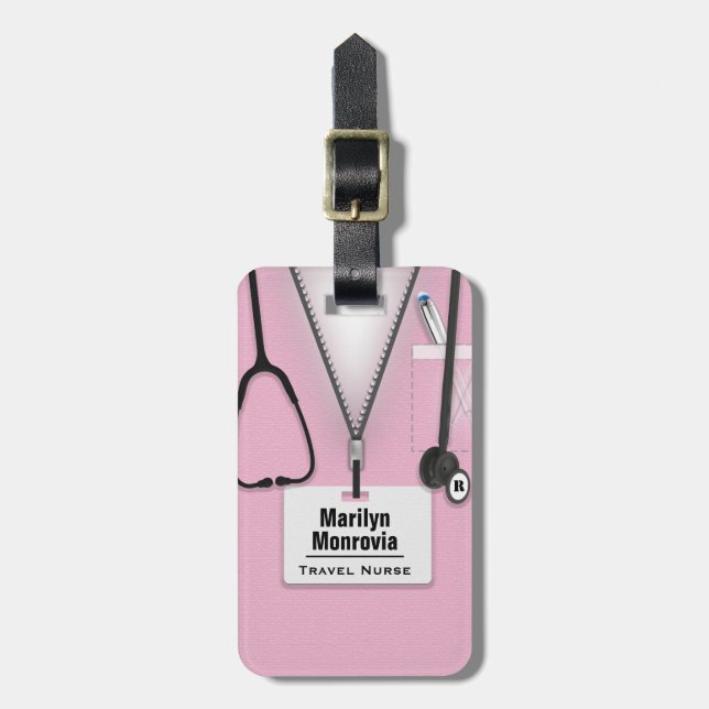 Travel Nurse Luggage Tag (Front Vertical)