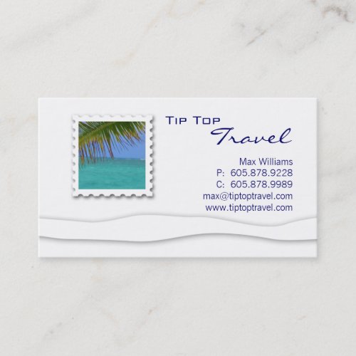 Travel Ocean Palm Tree Business Card