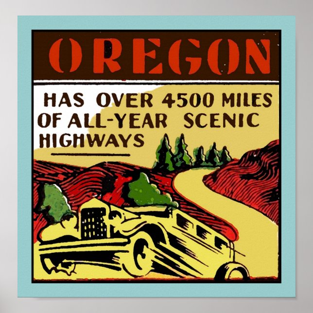 Travel Oregon Scenic Highways Poster (Front)