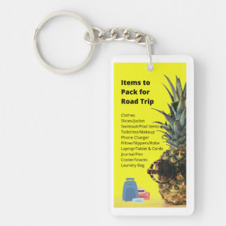 Travel Packing List Keychain