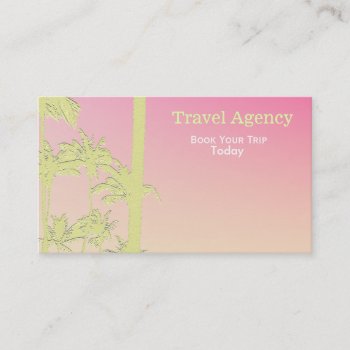Travel  Palm Tree Business Cards by valeriegayle at Zazzle