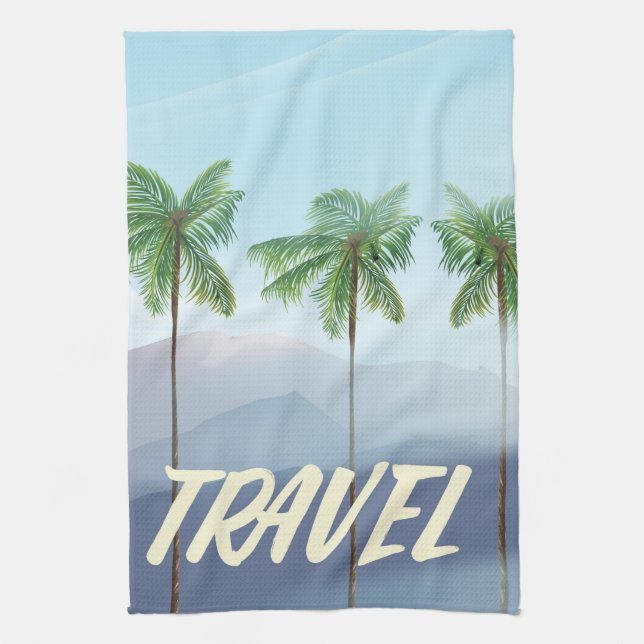 Travel Palms Kitchen Towel (Vertical)
