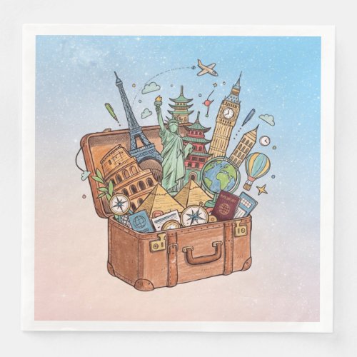 Travel Paper Dinner Napkins