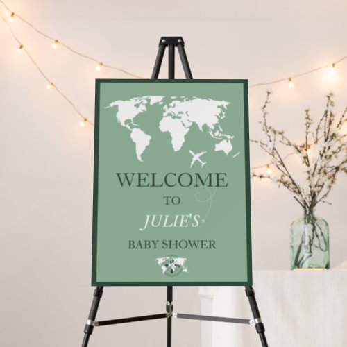 Travel Passport Baby Shower Theme Welcome Sign