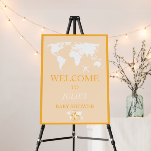 Travel Passport Baby Shower Theme Welcome Sign