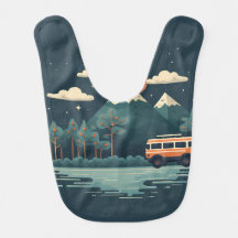 Travel Pattern Baby Bibs