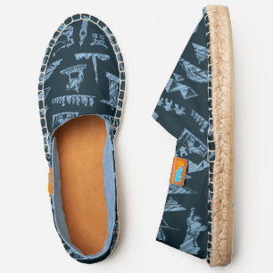 Travel Pattern In Blues Pattern Espadrilles