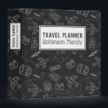 Travel Pattern modern Family Travel Planner Binder<br><div class="desc">Plan ahead with this fun personal Travel Planner to organize your upcoming trips for you and your family. Add your personal first name or your family name to the front. In chich fresh turquoise Design decorated with travel-themed modern Pattern. Available in different colors.</div>