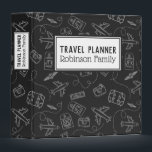 Travel Pattern modern Family Travel Planner Binder<br><div class="desc">Plan ahead with this fun personal Travel Planner to organize your upcoming trips for you and your family. Add your personal first name or your family name to the front. In chich fresh turquoise Design decorated with travel-themed modern Pattern. Available in different colors.</div>