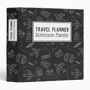 Travel Pattern modern Family Travel Planner Binder