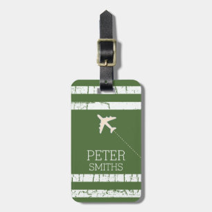 travel personalized name with airplane luggage tag