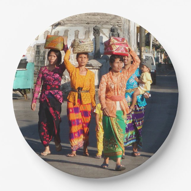 Travel Photo Bali Indonesia Paper Plates (Front)