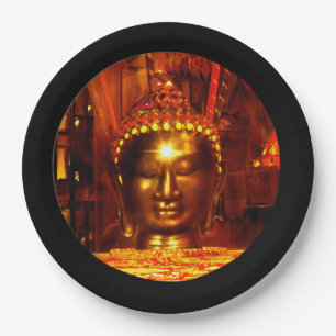 Travel Photo Buddha Bali Indonesia Paper Plates
