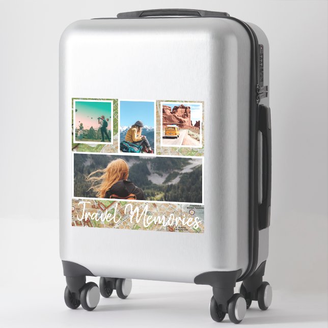 Travel Photo Collage Sticker (Suitcase)