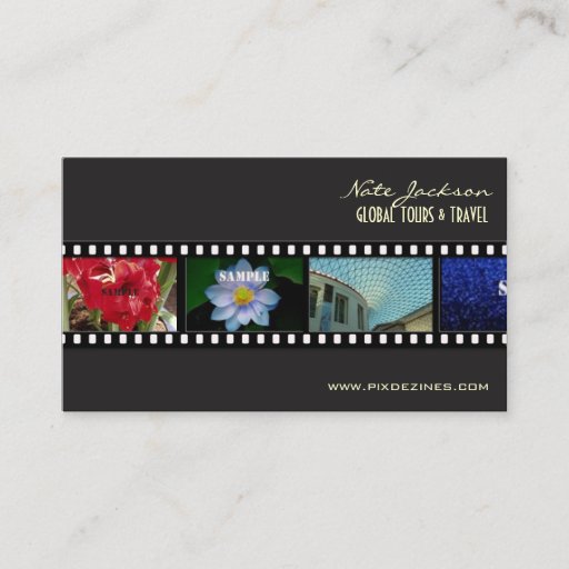 Customizable Travel business cards photos template