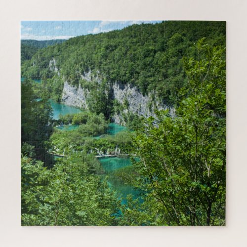 Travel Photography Croatia Lake Mountain Landscape Jigsaw Puzzle